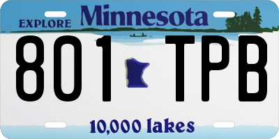 MN license plate 801TPB