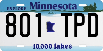 MN license plate 801TPD