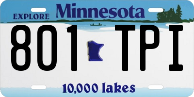 MN license plate 801TPI