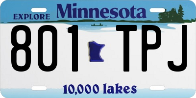 MN license plate 801TPJ