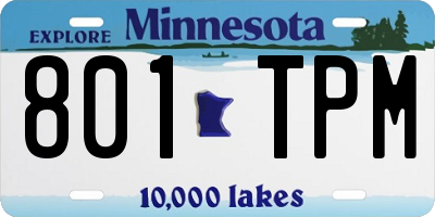 MN license plate 801TPM