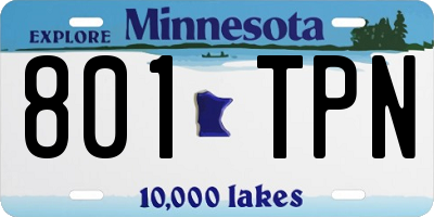 MN license plate 801TPN