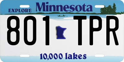 MN license plate 801TPR