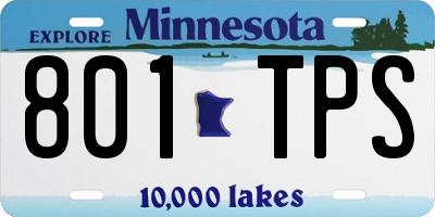 MN license plate 801TPS