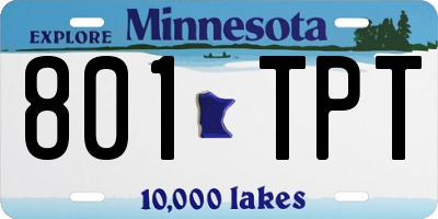 MN license plate 801TPT