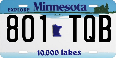 MN license plate 801TQB