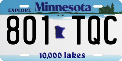 MN license plate 801TQC