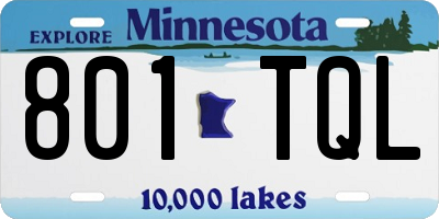 MN license plate 801TQL