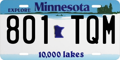 MN license plate 801TQM