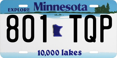 MN license plate 801TQP