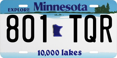 MN license plate 801TQR