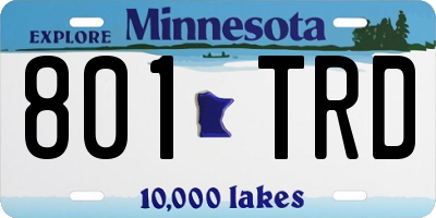 MN license plate 801TRD