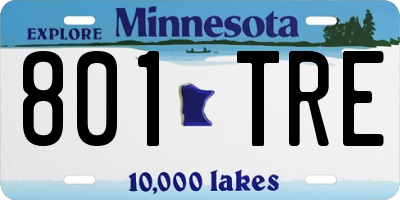 MN license plate 801TRE