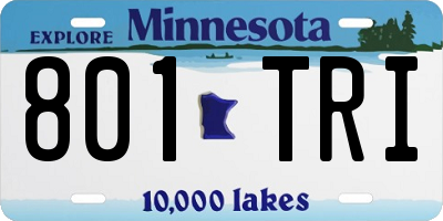 MN license plate 801TRI