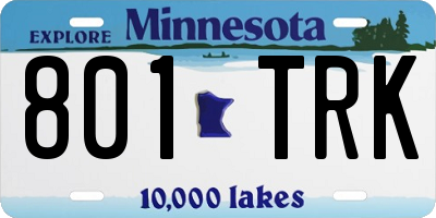 MN license plate 801TRK