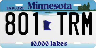 MN license plate 801TRM
