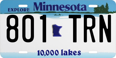 MN license plate 801TRN