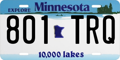 MN license plate 801TRQ