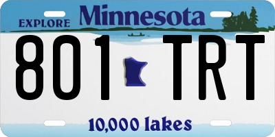 MN license plate 801TRT
