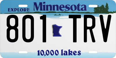 MN license plate 801TRV
