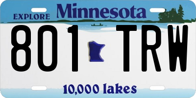 MN license plate 801TRW