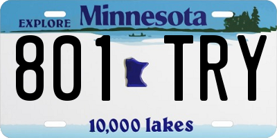 MN license plate 801TRY