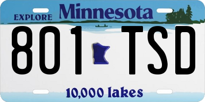 MN license plate 801TSD