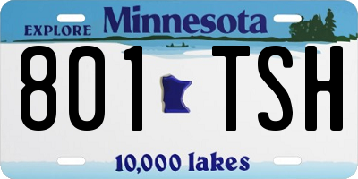 MN license plate 801TSH