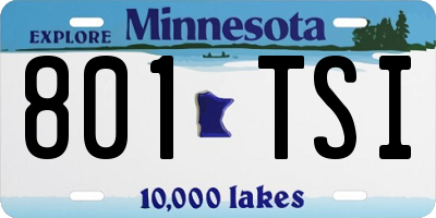 MN license plate 801TSI