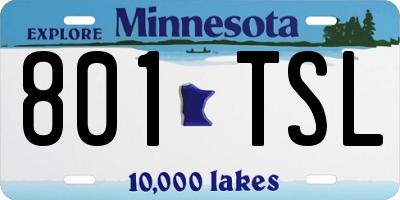 MN license plate 801TSL