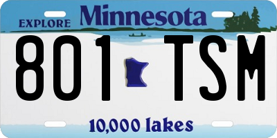 MN license plate 801TSM