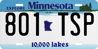 MN license plate 801TSP