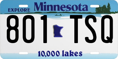 MN license plate 801TSQ