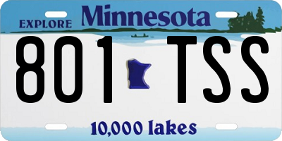 MN license plate 801TSS