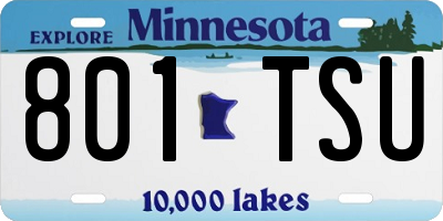 MN license plate 801TSU