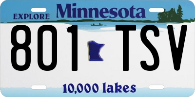 MN license plate 801TSV
