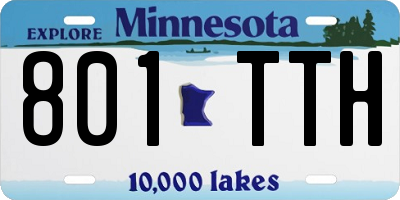 MN license plate 801TTH