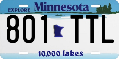 MN license plate 801TTL
