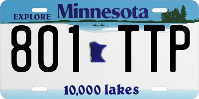 MN license plate 801TTP