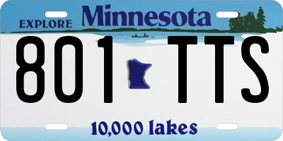 MN license plate 801TTS