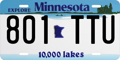 MN license plate 801TTU