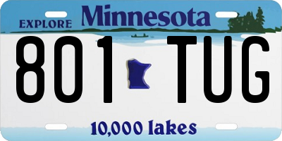MN license plate 801TUG
