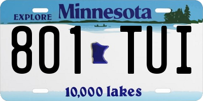 MN license plate 801TUI