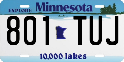 MN license plate 801TUJ
