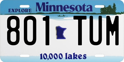 MN license plate 801TUM