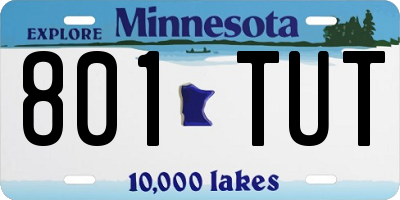 MN license plate 801TUT