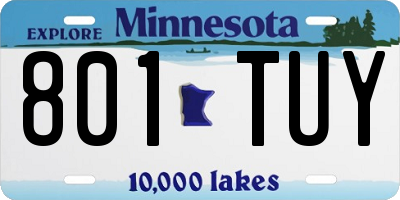 MN license plate 801TUY