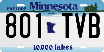 MN license plate 801TVB