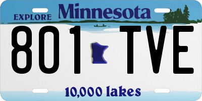 MN license plate 801TVE