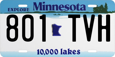 MN license plate 801TVH